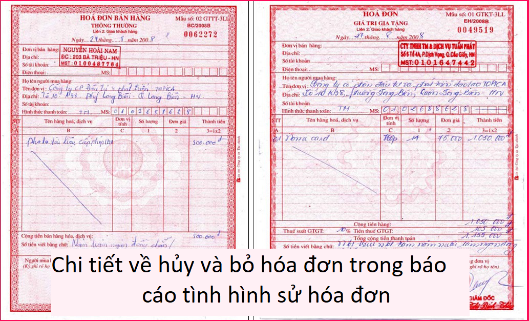 Dưới đây, tư vấn kế toán Lawkey sẽ giúp bạn đọc phân biệt giữa hủy và bỏ hóa đơn trong báo cáo tình hình sử hóa đơn